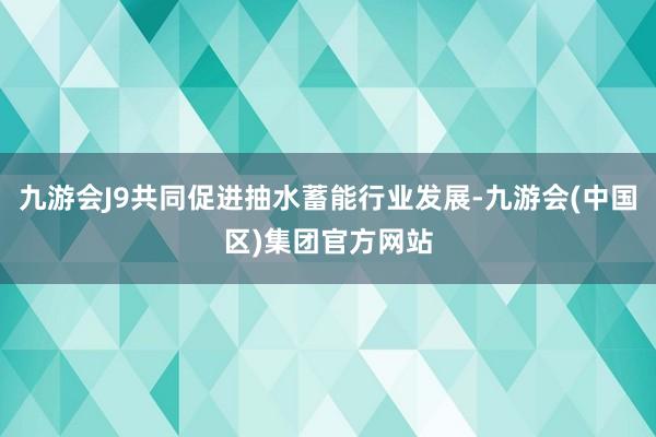 九游会J9共同促进抽水蓄能行业发展-九游会(中国区)集团官方网站