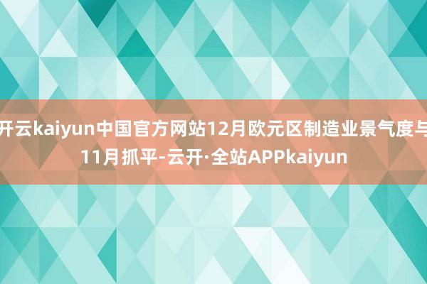 开云kaiyun中国官方网站12月欧元区制造业景气度与11月抓平-云开·全站APPkaiyun